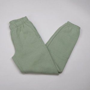 ARITZIA TNA SILVER SAGE COZY FLEECE MID-RISE BOYFRIEND BASIC SWEATPANT